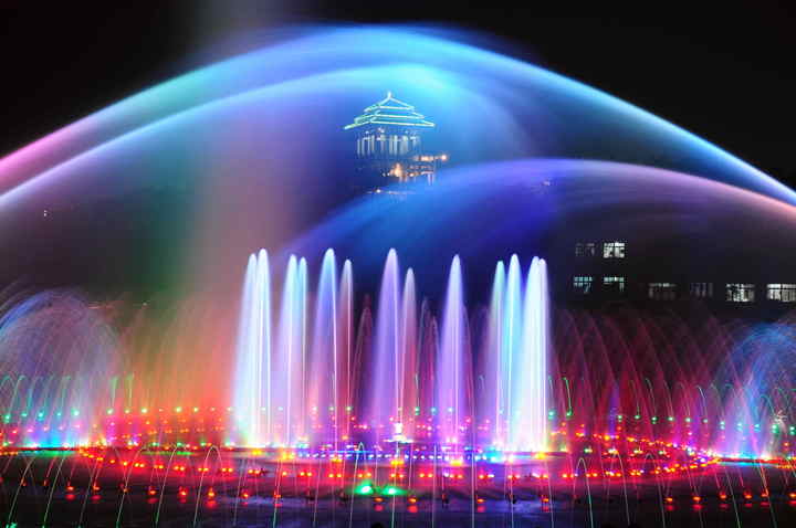 广东大型文化广场音乐喷泉